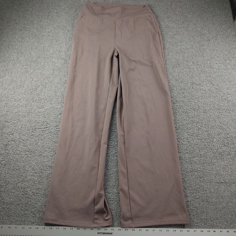 G4free Yoga Pants Sz Medium Mauve Wide Leg Pockets High Waisted
